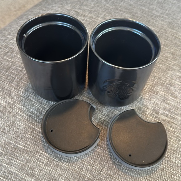 STARBUCKS 2020 Iridescent Embossed Logo Ceramic Travel Tumbler Mug Lid 8oz - Picture 4 of 6